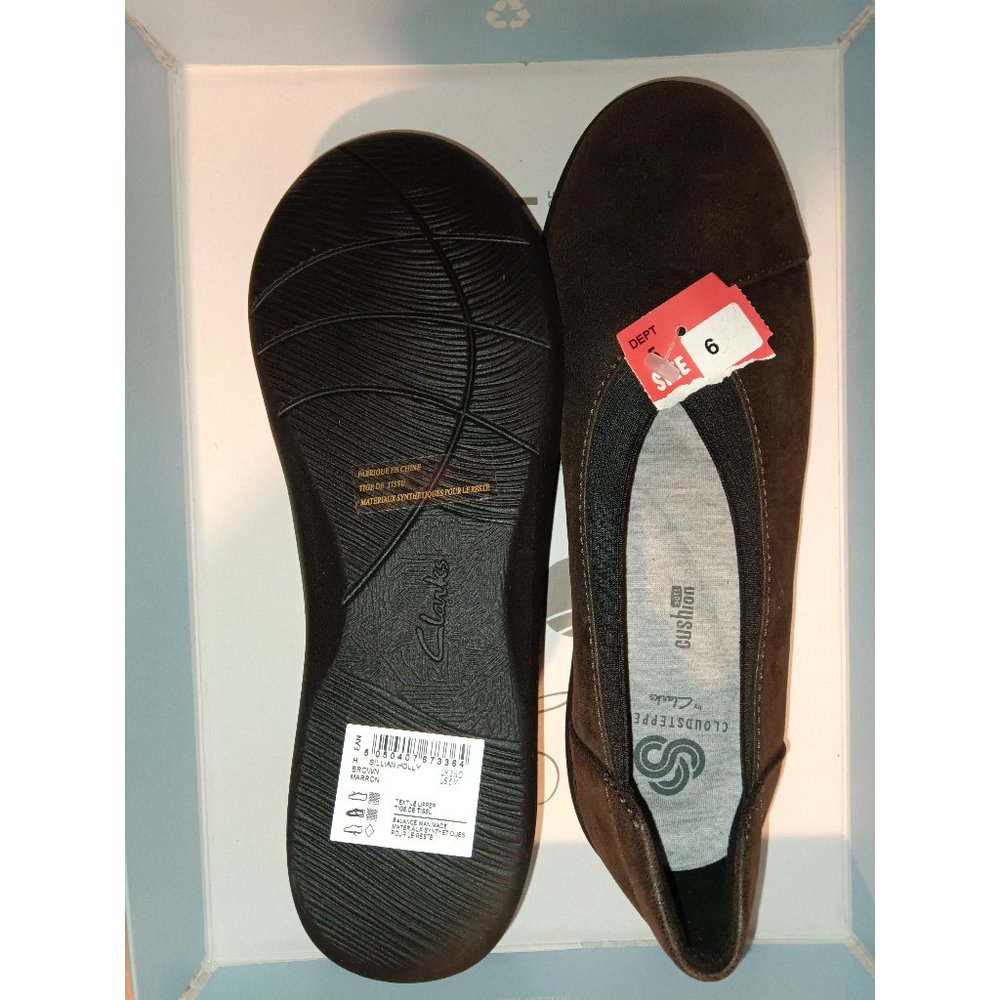 Brown Clarks Cloudsteppers Sillian Holly BRAND NEW Flats - Size 6 Medium